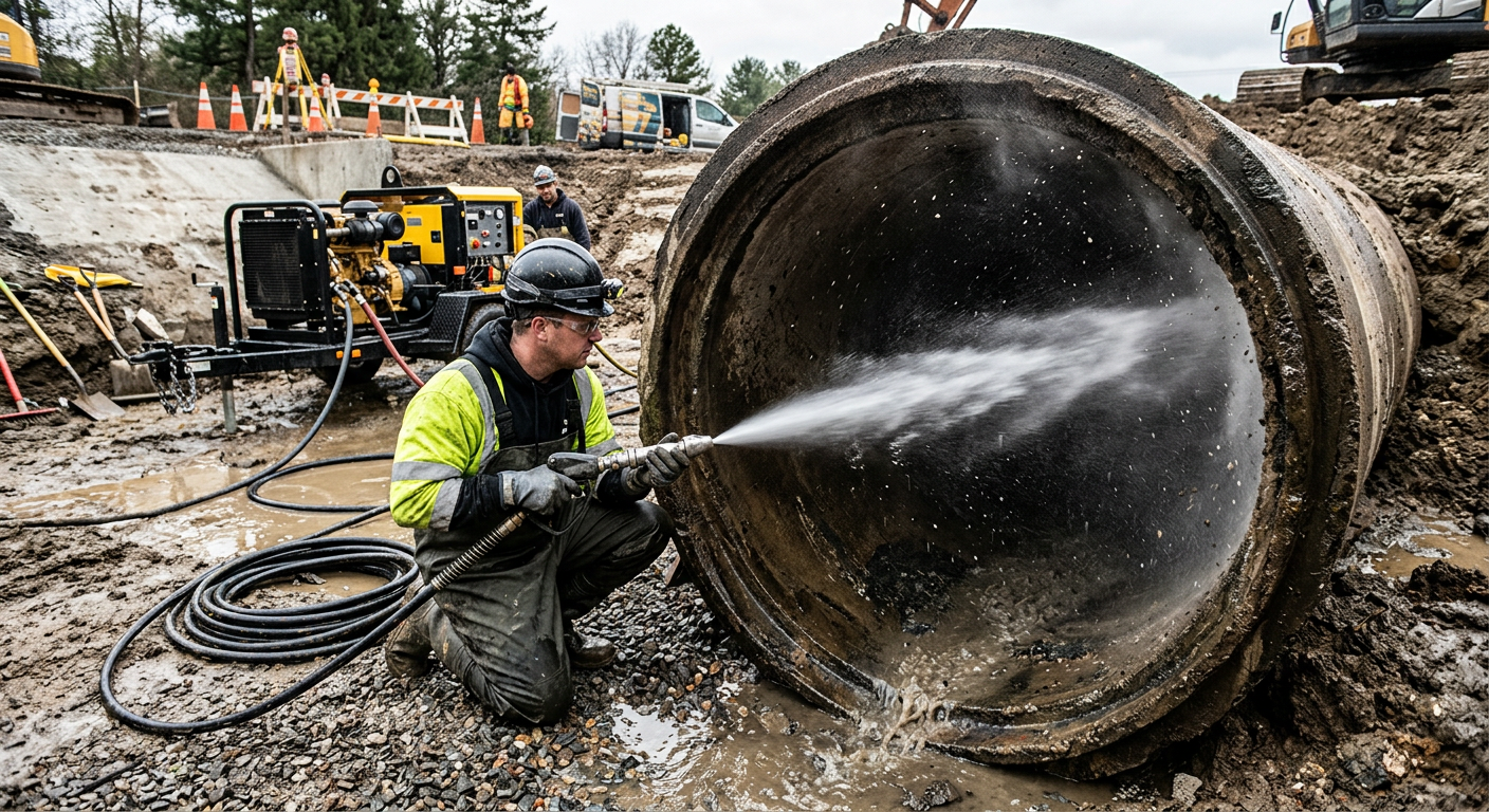 Débouchage de canalisation par hydrocurage à Poissy dans les Yvelines