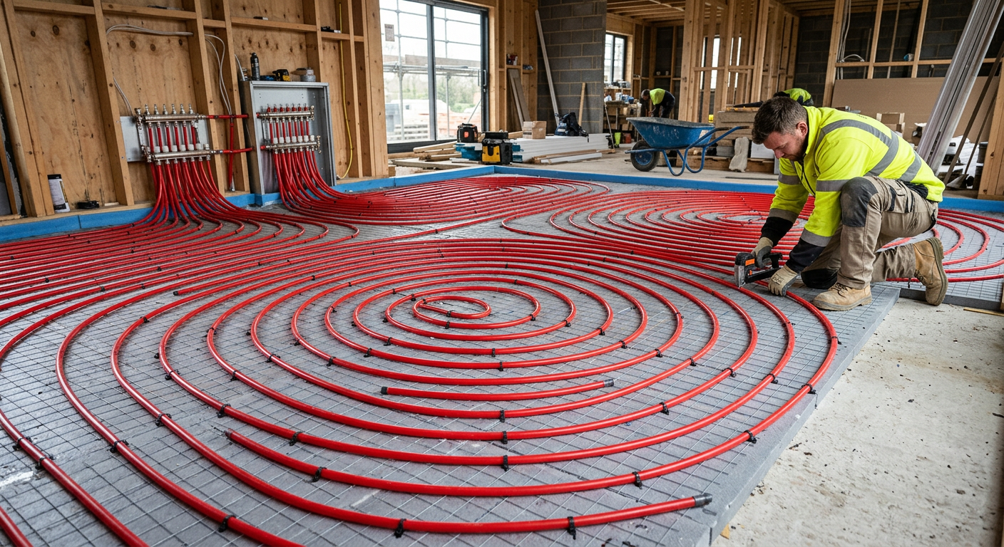 Installation de plancher chauffant hydraulique à Poissy 78