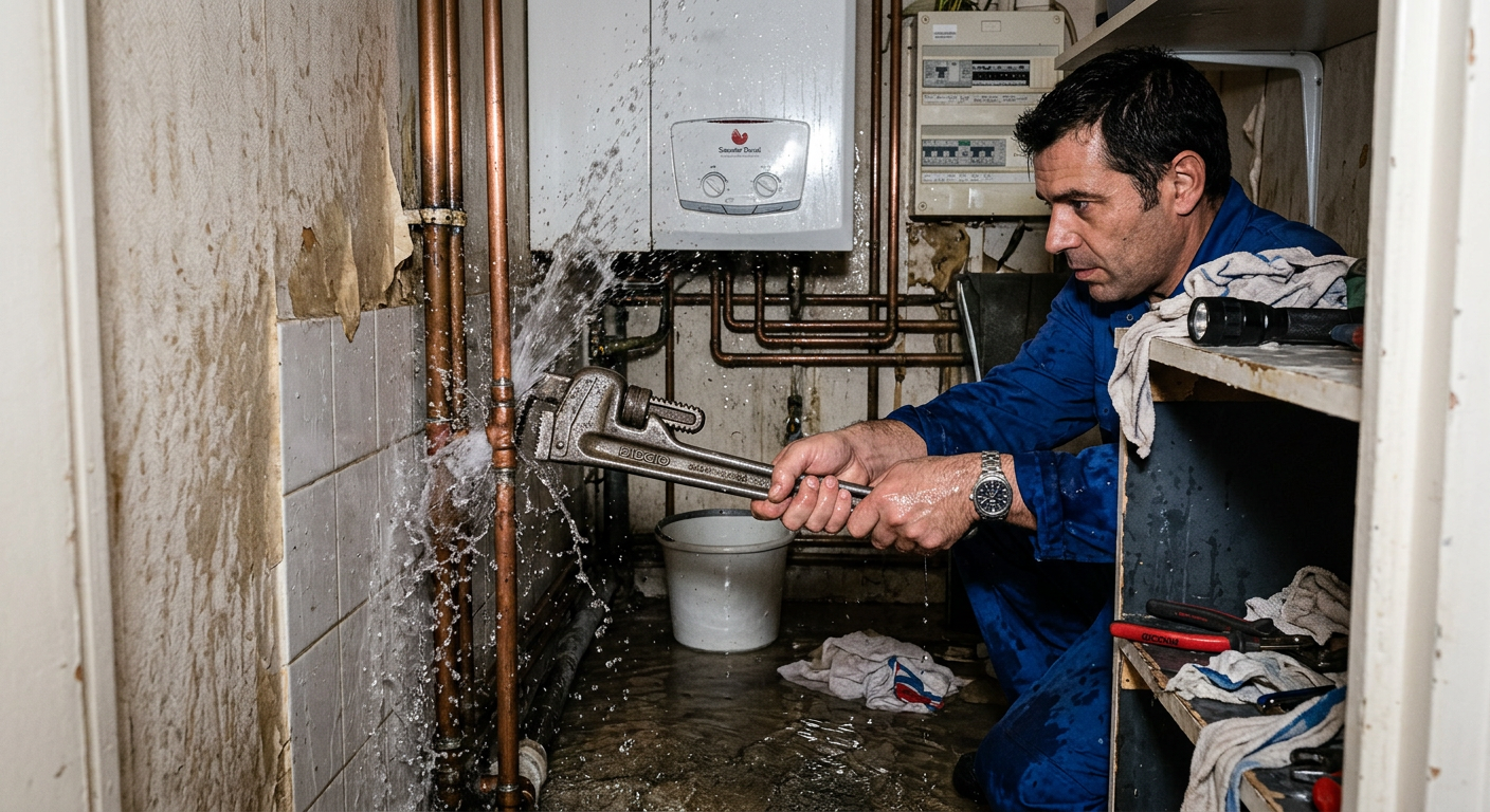 Réparation urgente fuite d'eau sur tuyauterie cuivre à Poissy